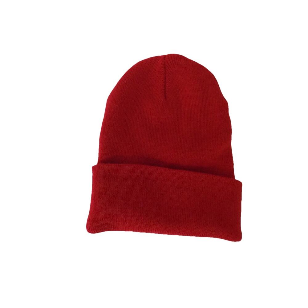 Winter cap hat beanie knit ski hat red Unisex One size Fits All NWOT